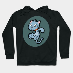 grey cat Hoodie